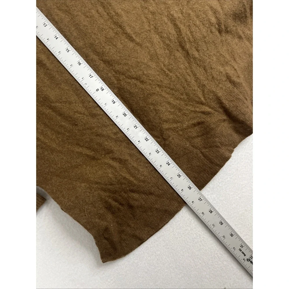 Roucha Tacer Brushed Merino Wool Long Sleeve Sweater Camel Brown Size B Medium